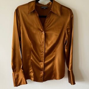Classiques Entier Shimmering Copper Button-Down Shirt